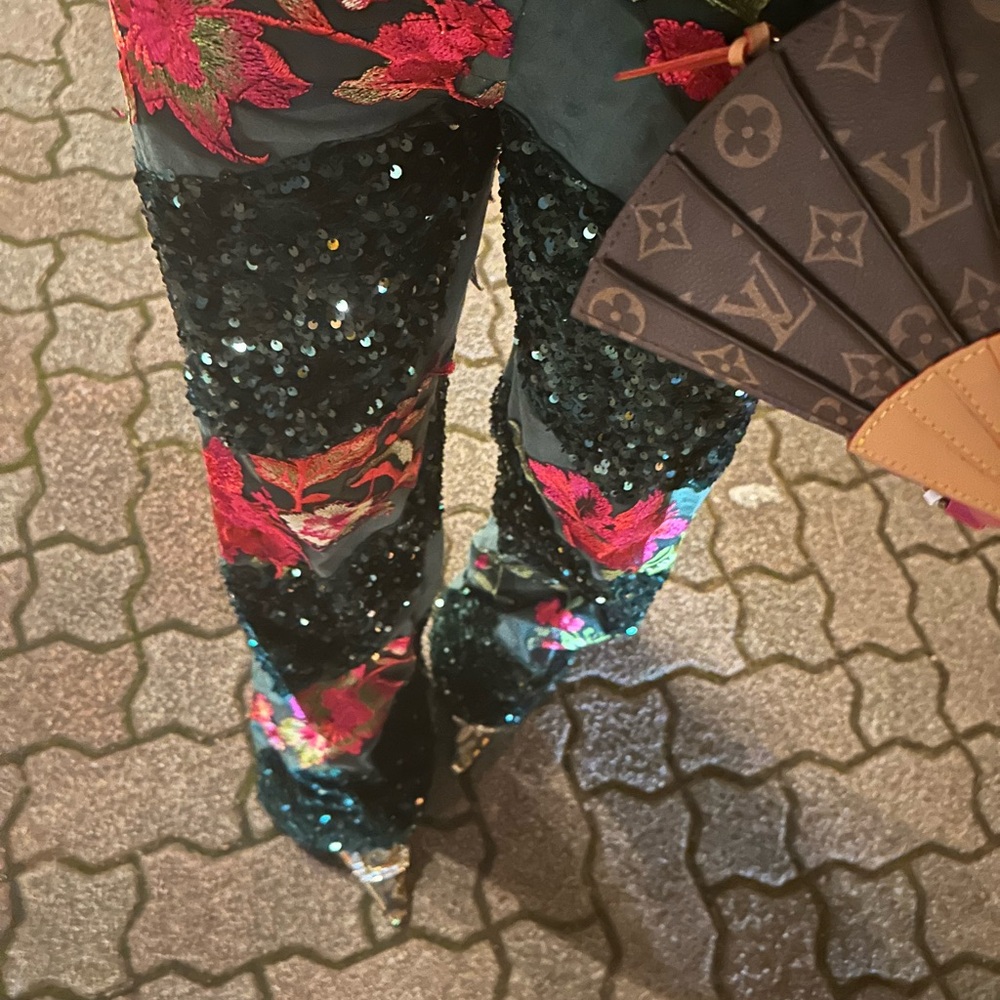Floral Sequin Two-Piece Set - Picture 7 of 8